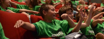 Middle School kids enjoying assembly program