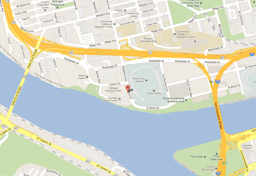 Google map of Carnegie Science Center