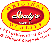 Original Isaly's quality Old Fashioned Ice Cream and Chipped Chopped Ham logo