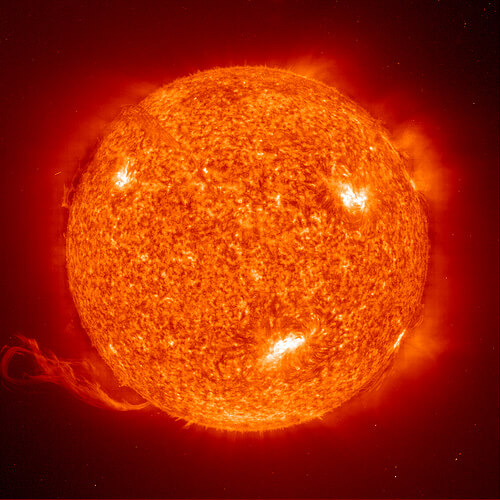 Photograph of The Sun in space